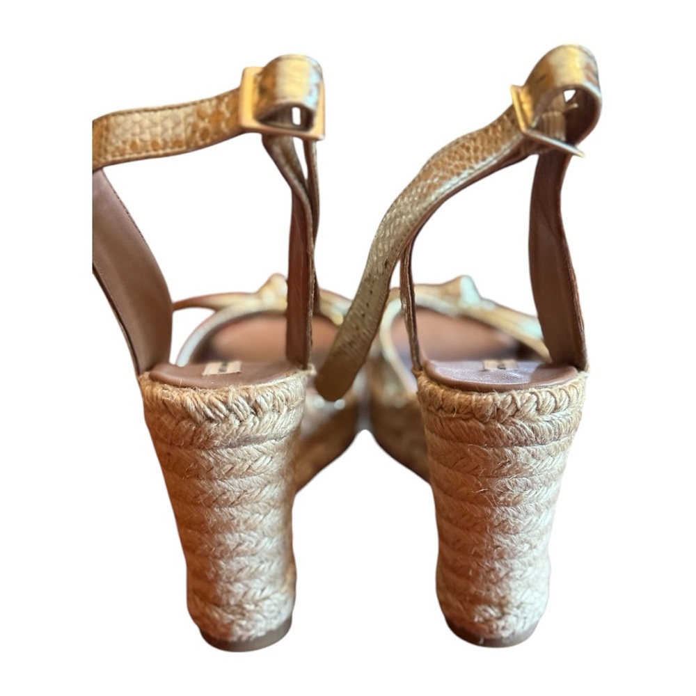 Tabitha Simmons Wedge Platform metallic sandal - Picture 3 of 5